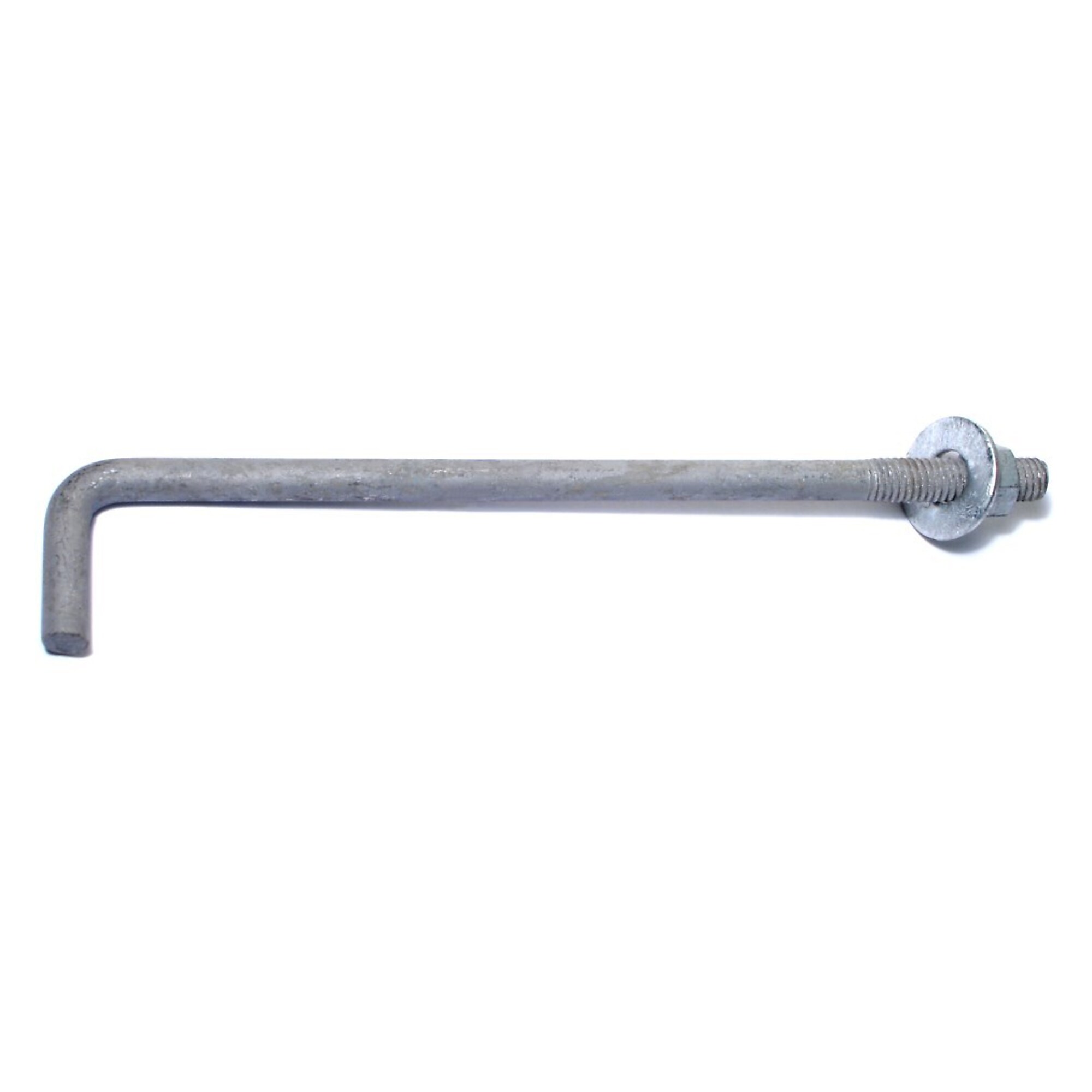 Midwest Fastener Hot-Dip Galvanized Anchor Bolts - 3/8in.-16 x 8in., Coarse Thread, Hex Nuts, 25 Pcs, Model# 09401